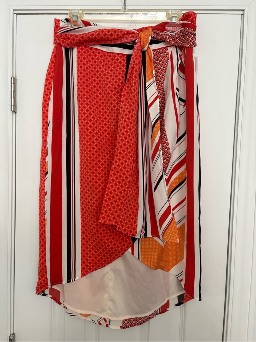 Banana Republic Tie Wrap Geo Faux Wrap Skirt